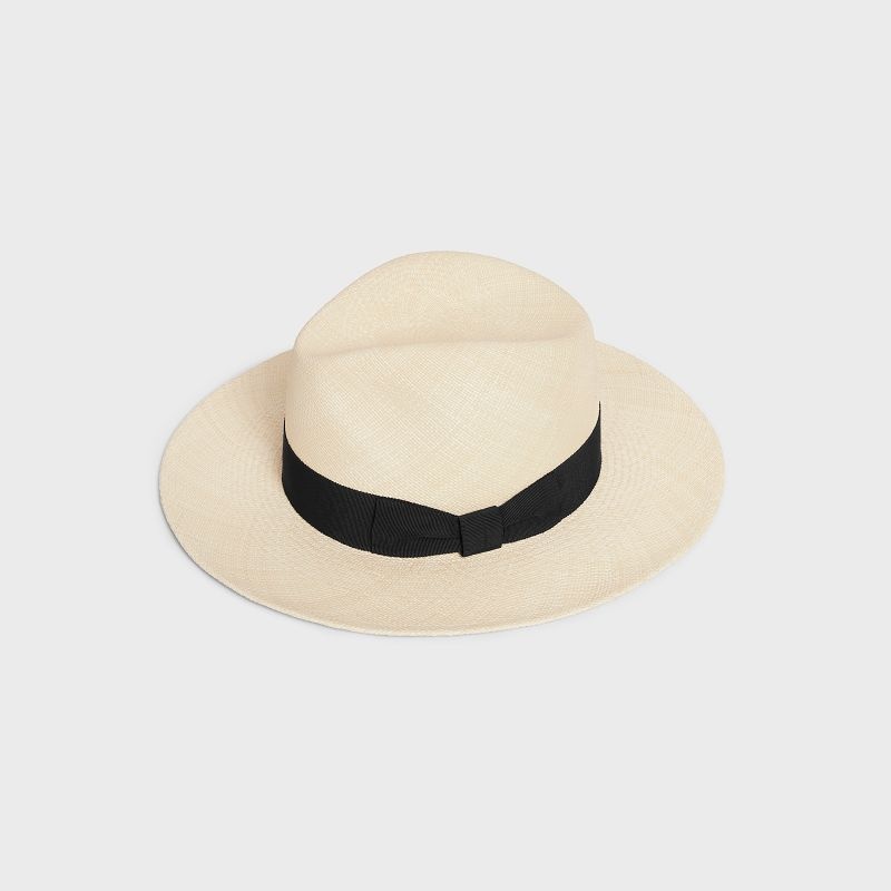 Chapeau Celine Fedora In Straw Beige | CL-591723