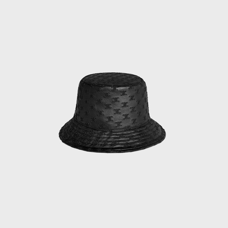 Chapeau Celine Triomphe Bucket In Soft Noir | CL-591704