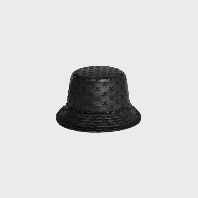 Chapeau Celine Triomphe Bucket In Soft Noir | CL-591704