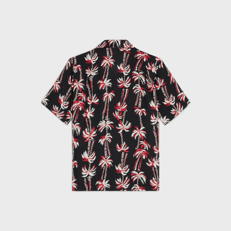 Chemises Celine Hawaiian In Printed Viscose Rouge Foncé | CL-592143