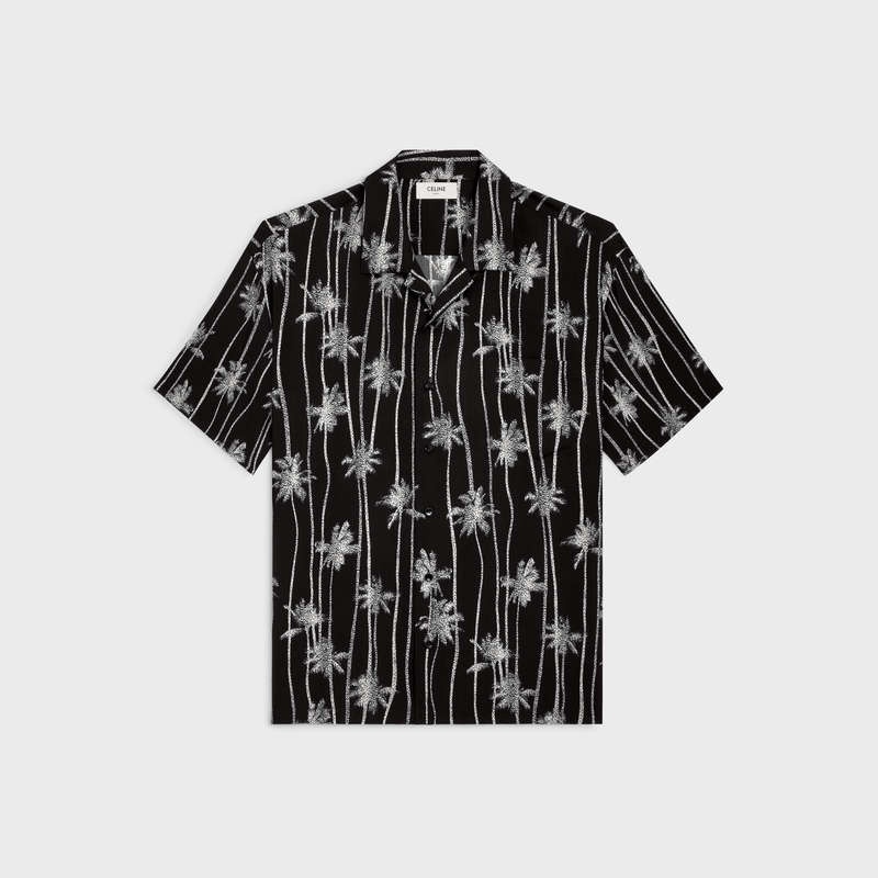 Chemises Celine Hawaiian In Printed Viscose Noir | CL-592142