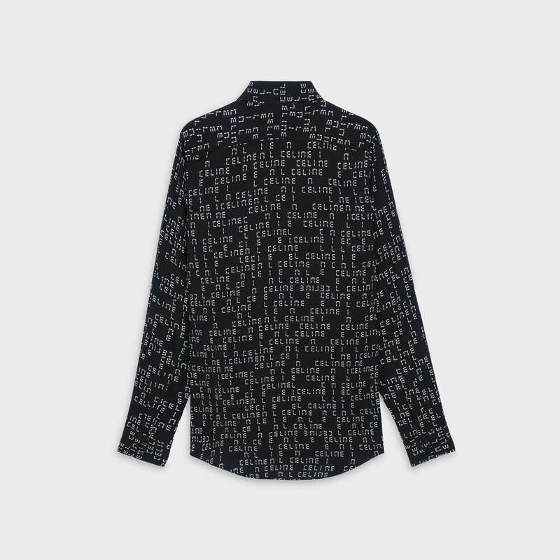 Chemises Celine Loose In Printed Viscose Noir | CL-592162