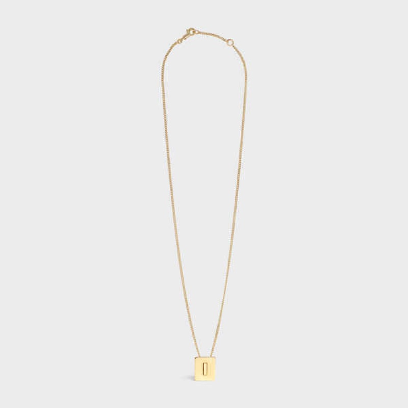 Colliers Celine Alphabet I In Brass With Gold Finish Doré | CL-592272