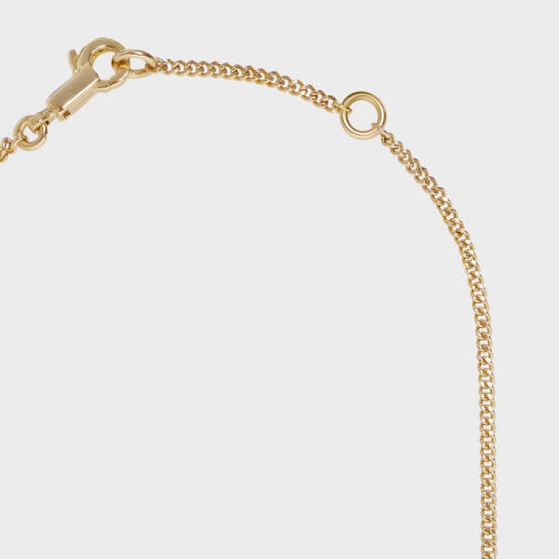 Colliers Celine Alphabet P In Brass With Gold Finish Doré | CL-592279