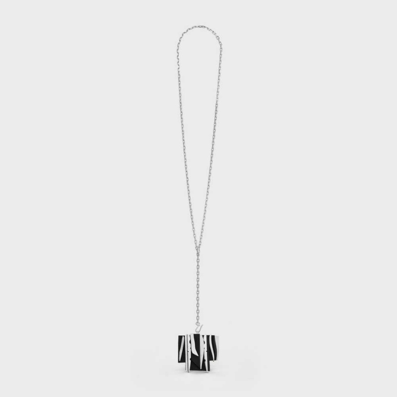 Colliers Celine Nevelson Project Sterling Silver And Oak Wood Argent Noir | CL-592293