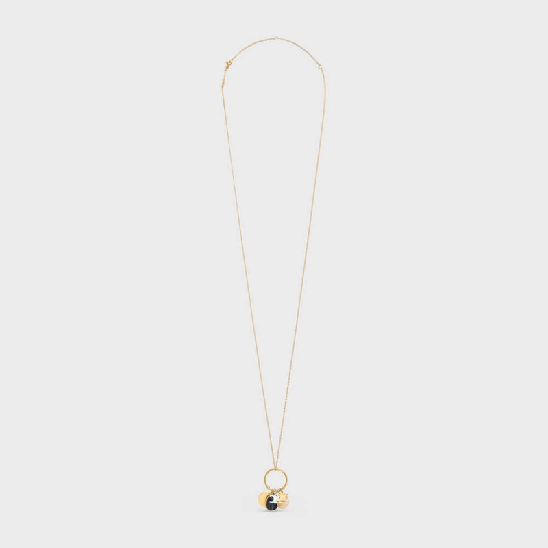 Colliers Celine Triomphe Indie Charms In Brass With Gold And Silver Finish Doré | CL-592239