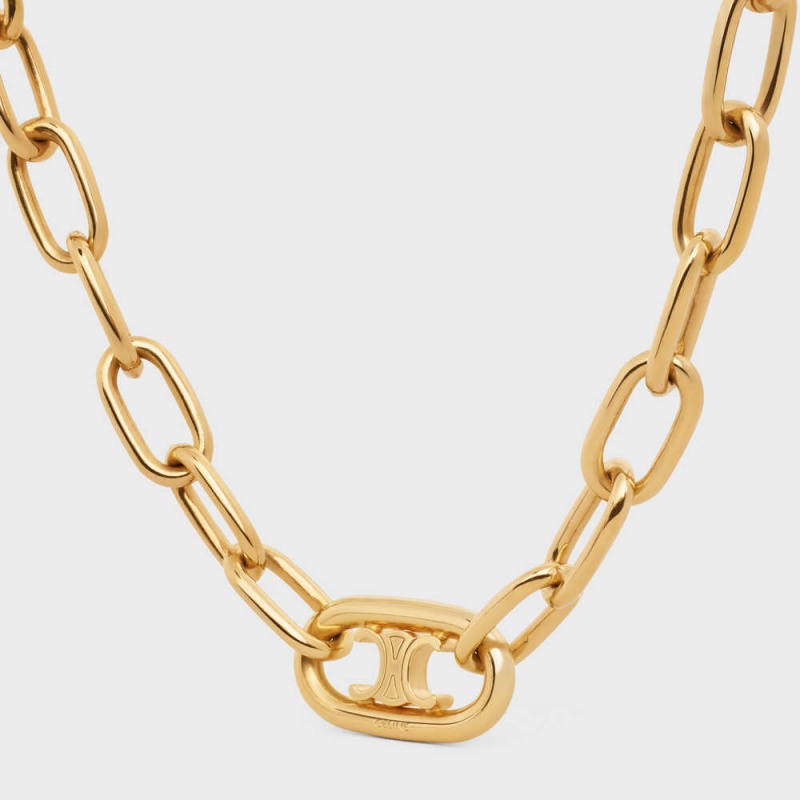 Colliers Celine Triomphe Link In Brass With Gold Finish Doré | CL-592251