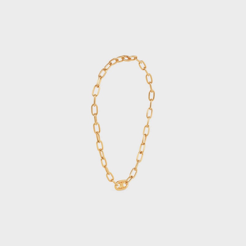 Colliers Celine Triomphe Link In Brass With Gold Finish Doré | CL-592251