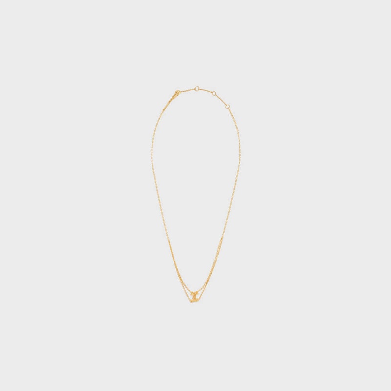 Colliers Celine Triomphe Suspended In Brass With Gold Finish Doré | CL-592247