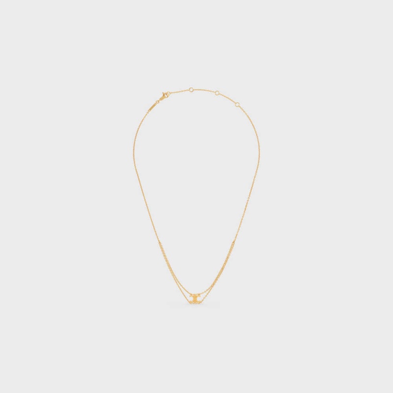 Colliers Celine Triomphe Suspended In Brass With Gold Finish Doré | CL-592247