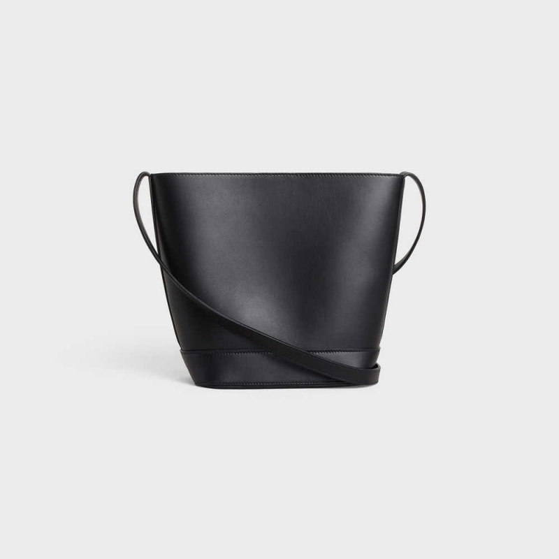 Cuir Triomphe Celine Small Bucket In Smooth Calfskin Noir | CL-593145