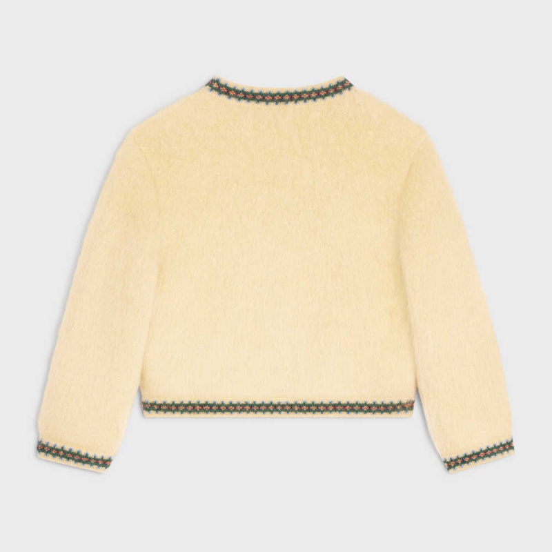 Knitwear Celine Cardigan In Mohair Jaune | CL-592702