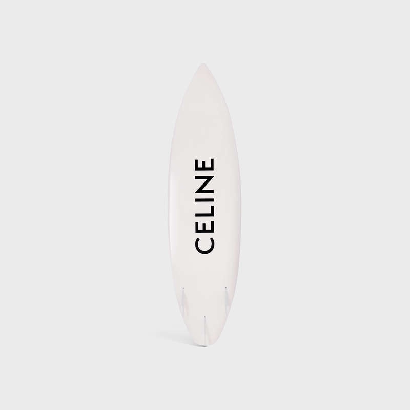 Lifestyle Celine Shortboard With Celine Black Logo In Resin And Fiberglass Blanche Noir | CL-591681