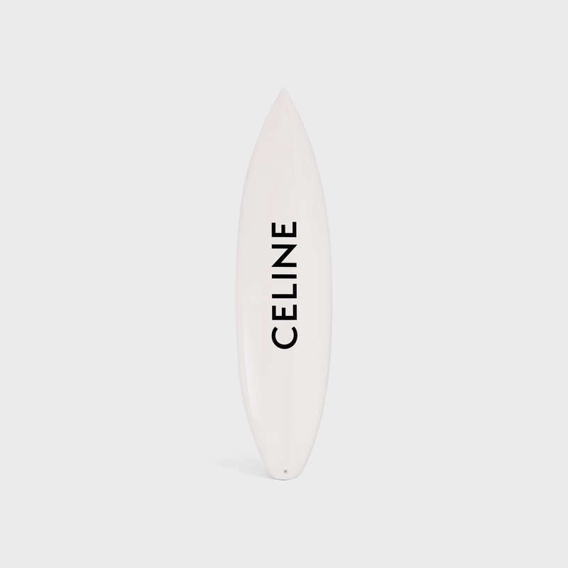 Lifestyle Celine Shortboard With Celine Black Logo In Resin And Fiberglass Blanche Noir | CL-591681