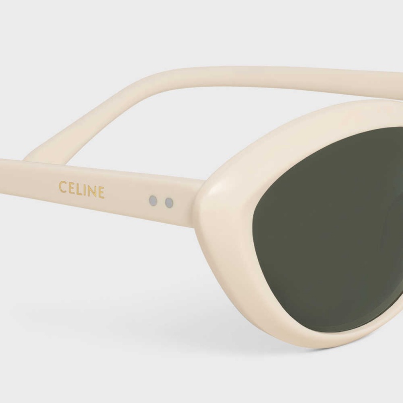 Lunette de Soleil Celine Cat Eye S264 In Acetate Blanche | CL-592387