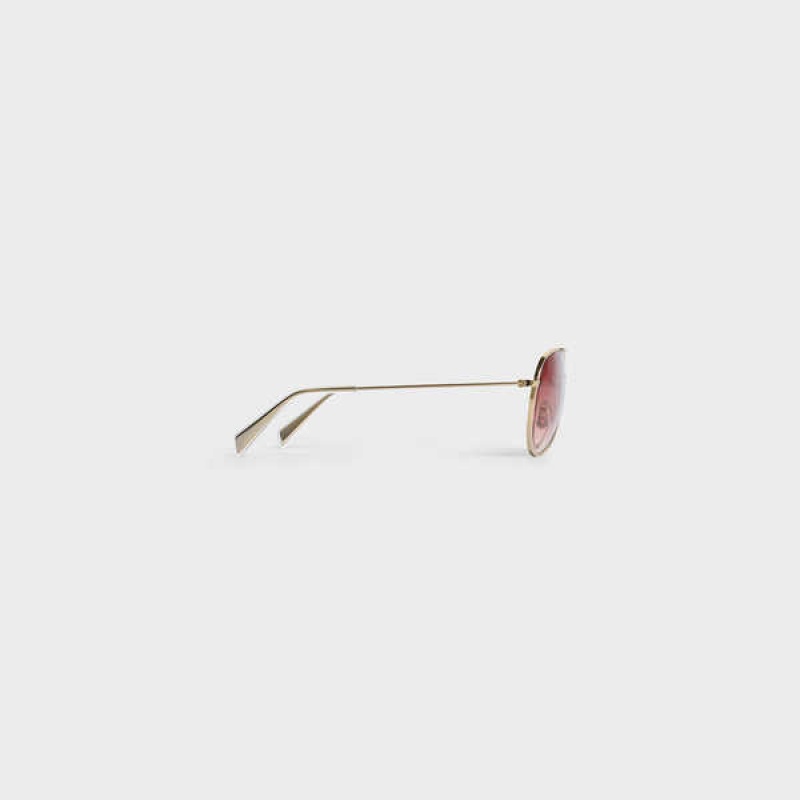 Lunette de Soleil Celine Metal Frame 02 In Metal Doré Rose | CL-592411