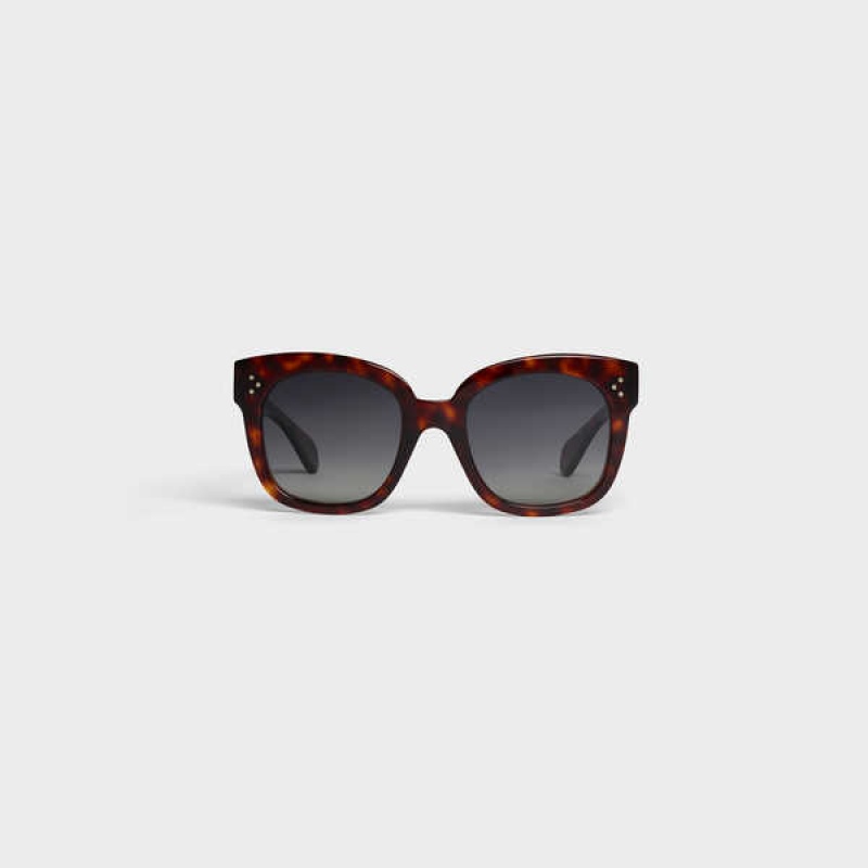 Lunette de Soleil Celine Oversized S002 In Acetate With Polarized Lenses Rouge | CL-592437