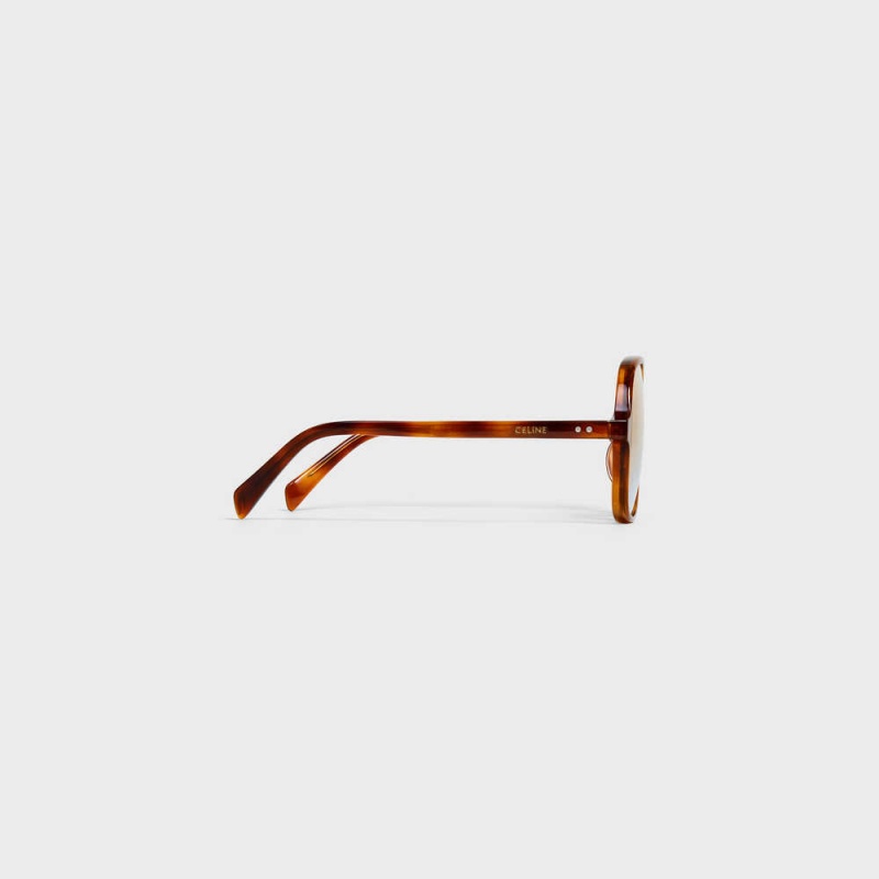 Lunette de Soleil Celine Oversized S244 In Acetate Marron | CL-592434