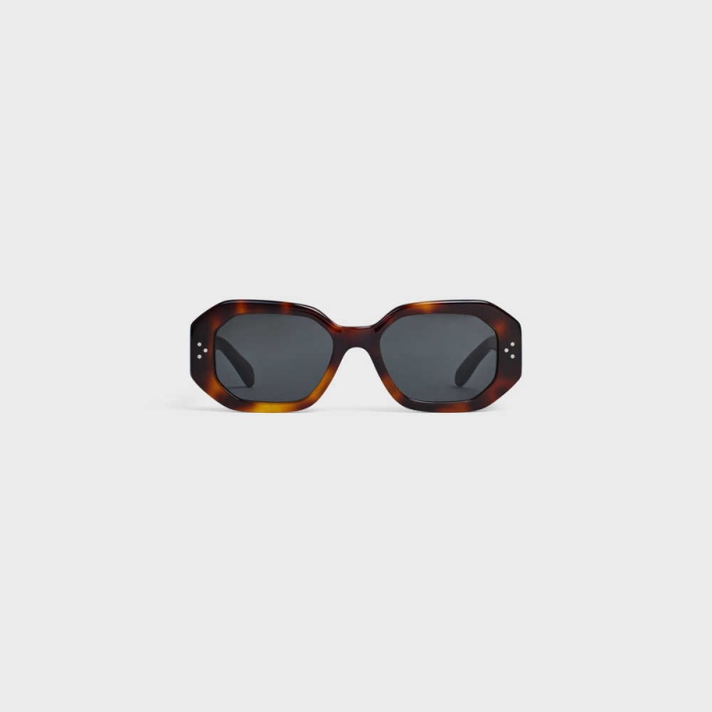 Lunette de Soleil Celine Square S255 In Acetate Marron | CL-592402