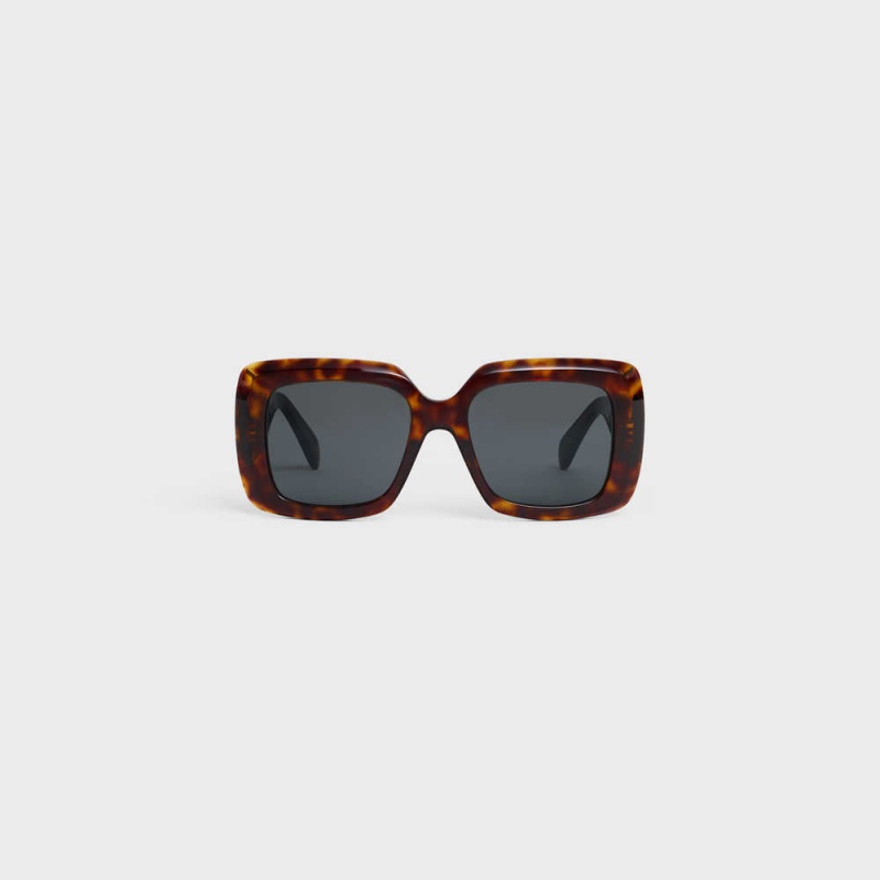 Lunette de Soleil Celine Square S263 In Acetate Marron | CL-592376