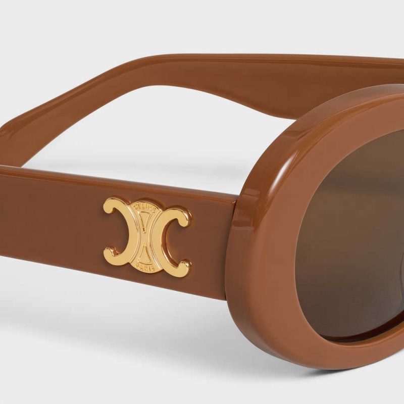 Lunette de Soleil Celine Triomphe 01 In Acetate Marron | CL-592381