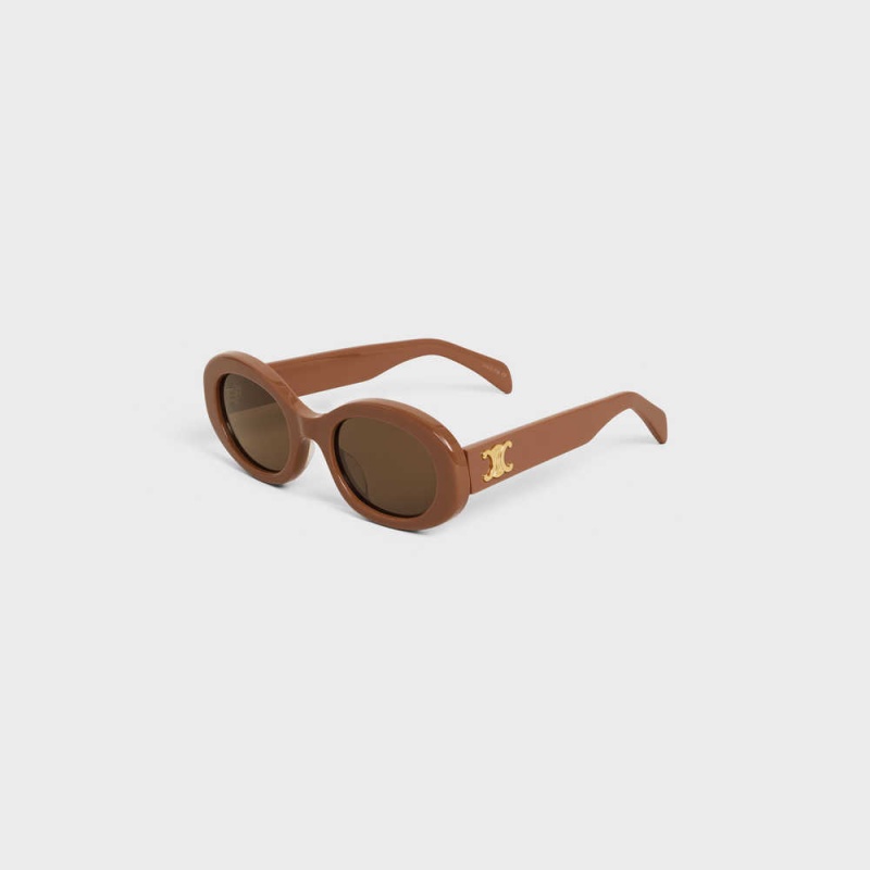 Lunette de Soleil Celine Triomphe 01 In Acetate Marron | CL-592381