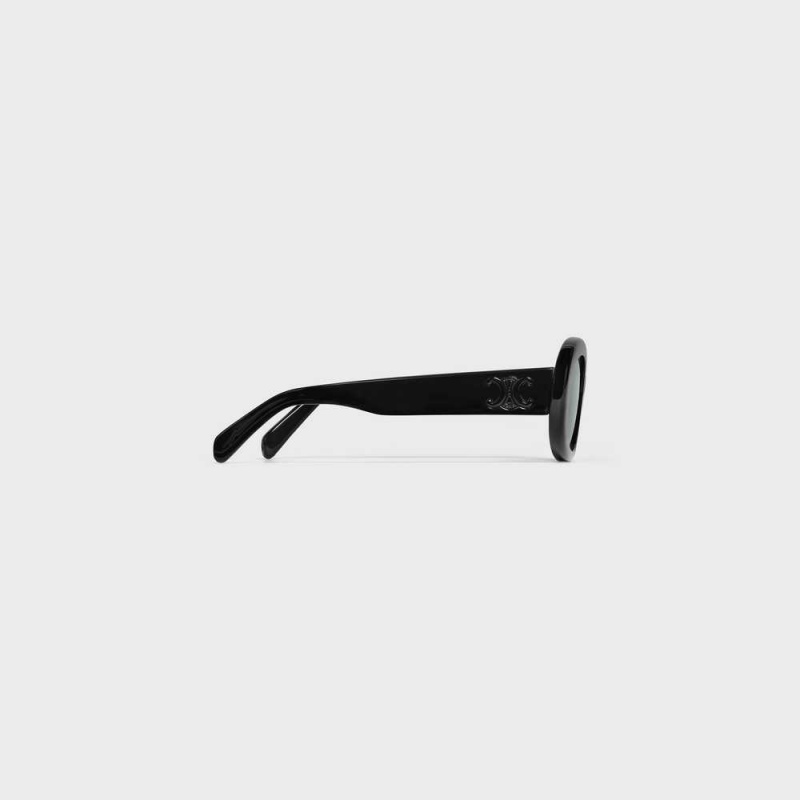 Lunette de Soleil Celine Triomphe 01 In Acetate Noir Noir | CL-592378