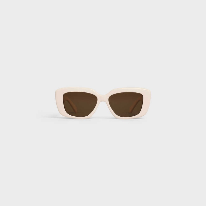 Lunette de Soleil Celine Triomphe 04 In Acetate Blanche | CL-592395