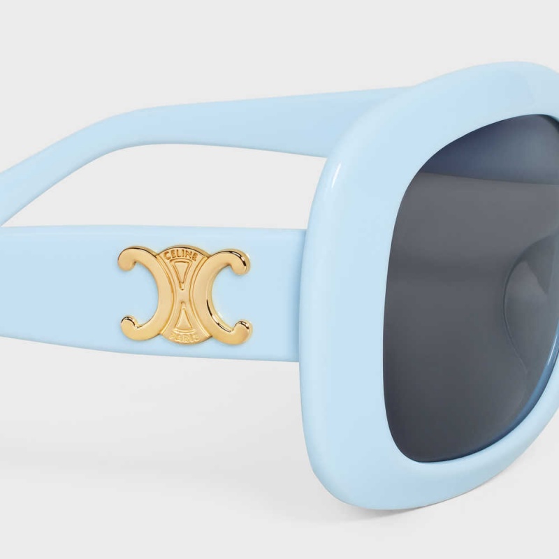 Lunette de Soleil Celine Triomphe 10 In Acetate Bleu Clair | CL-592398