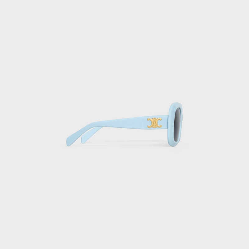 Lunette de Soleil Celine Triomphe 10 In Acetate Bleu Clair | CL-592398