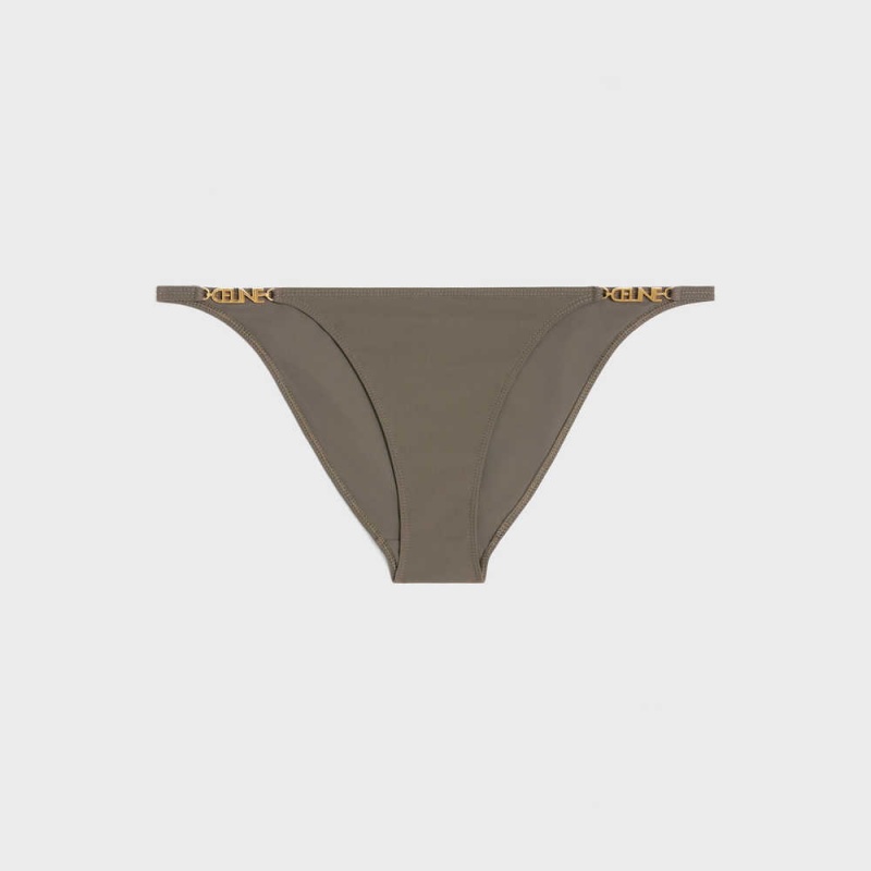 Maillots De Bain Celine Bottom In Matte Jersey Vert Olive | CL-592768