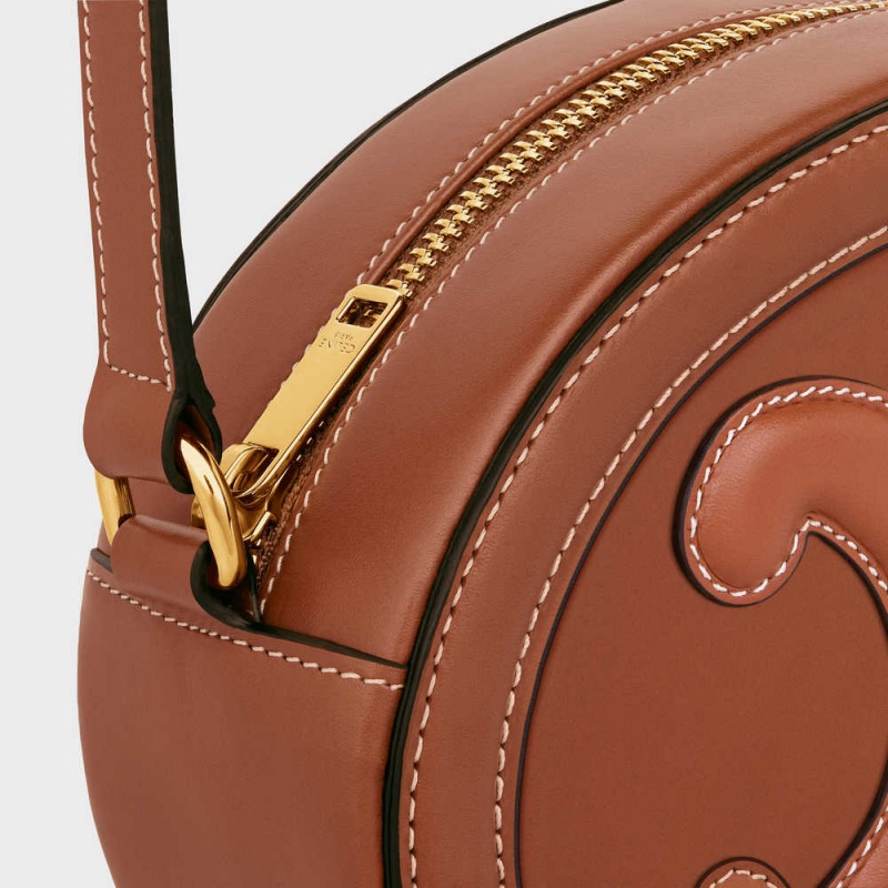 Mini Sacs Celine Crossbody Oval Purse Cuir Triomphe In Smooth Calfskin Marron | CL-593045