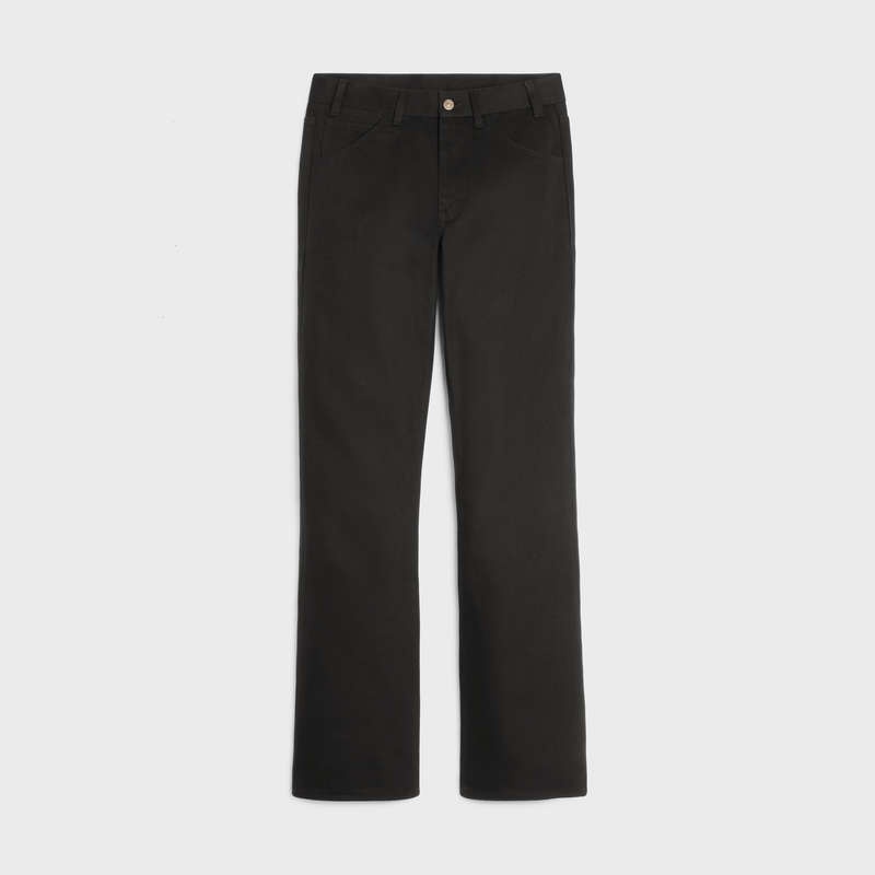 Pantalon Celine Dylan Flared Jeans In Pure Black Wash Denim Noir | CL-592044