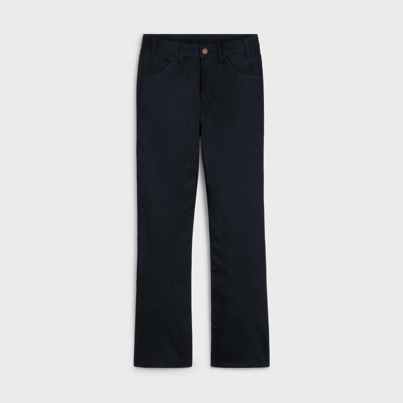 Pantalon Celine Dylan Flared Jeans In Pure Black Wash Denim Noir | CL-592043