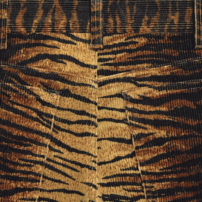 Pantalon Celine Dylan Flared Jeans In Tiger-print Corduroy Lavage | CL-592045