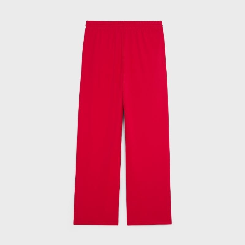 Pantalon Celine Flared Jogging In Double Face Jersey Rouge | CL-592041