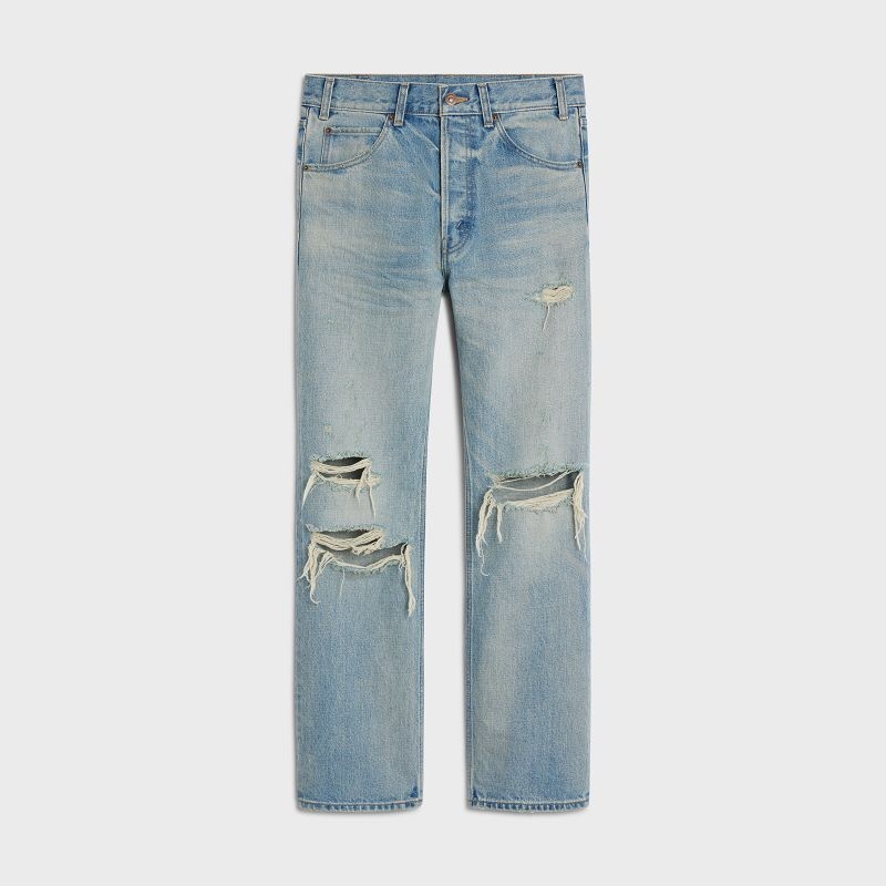 Pantalon Celine Kurt Jeans In Destroyed Westside Wash Denim Lavage | CL-592051