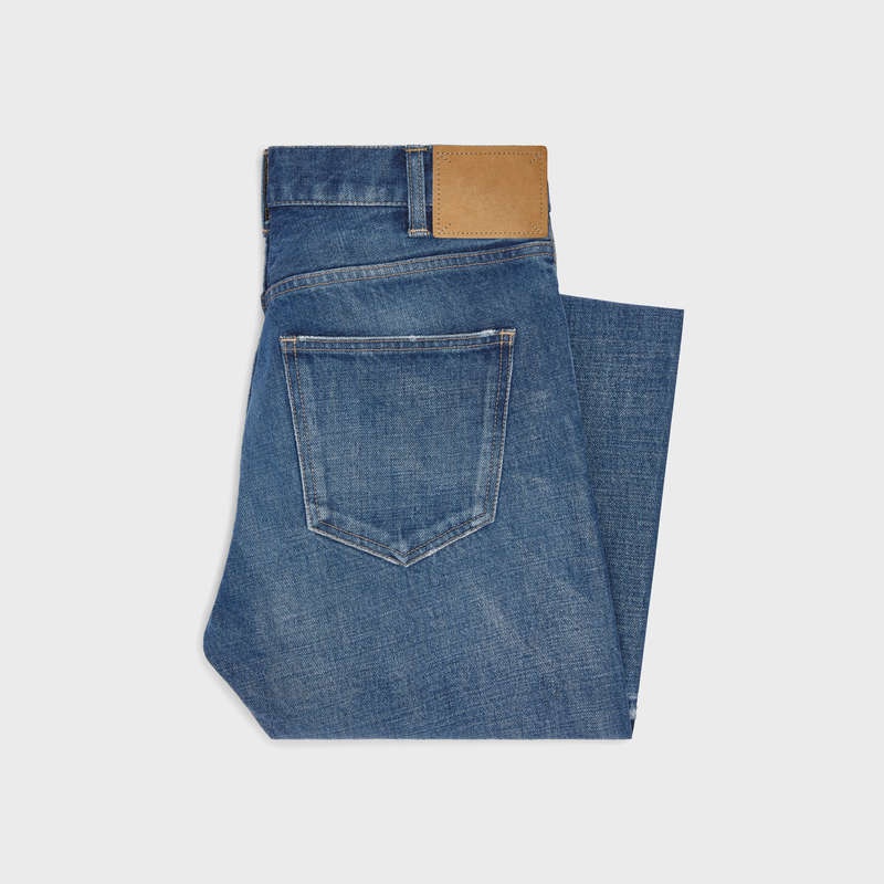 Pantalon Celine Lou Jeans In Vintage Dark Union Wash Denim Lavage Foncé | CL-592060
