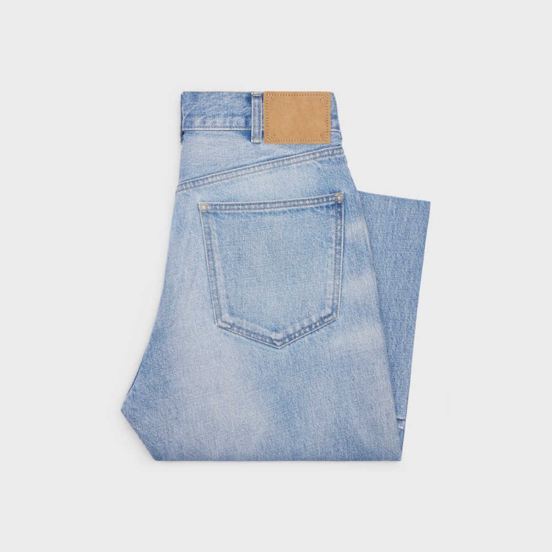 Pantalon Celine Wesley Jeans In Pismo Wash Denim Lavage | CL-592714