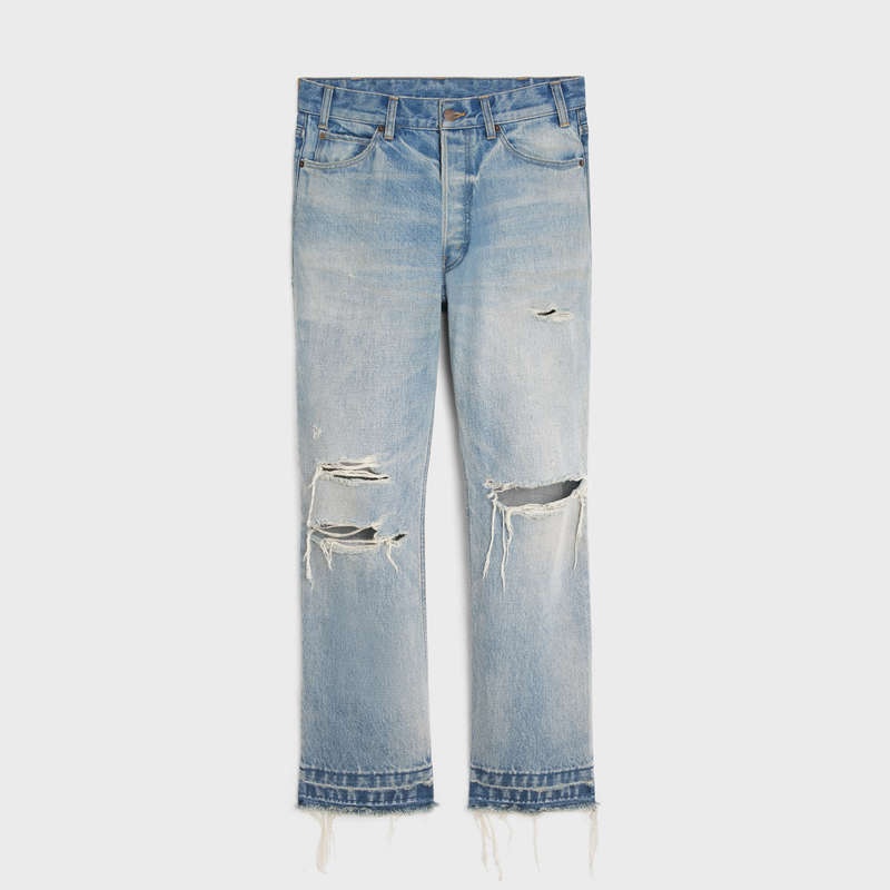 Pantalon Celine Wesley Jeans In Westside Wash Denim Lavage | CL-592053