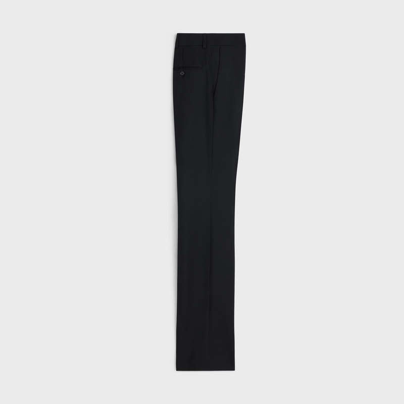 Pantalons Celine Flared In Laine Gabardine Noir | CL-592011