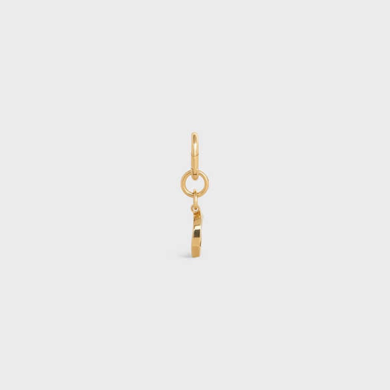 Petite Maroquinerie Celine O Charm In Brass Doré | CL-592934