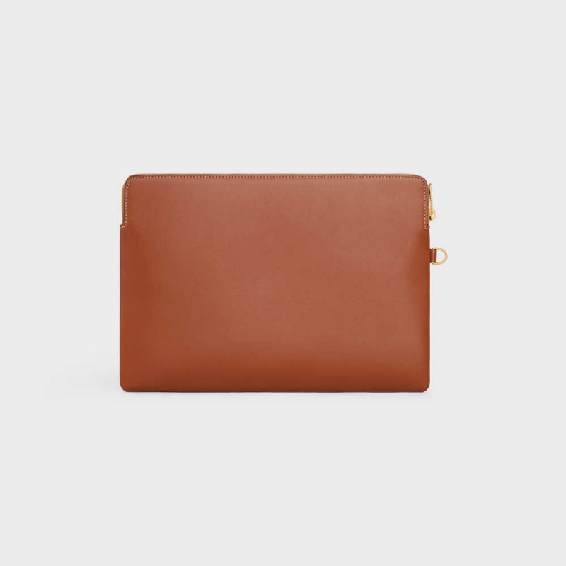 Pochettes Celine Brides Cuir Triomphe In Smooth Calfskin Marron | CL-592885