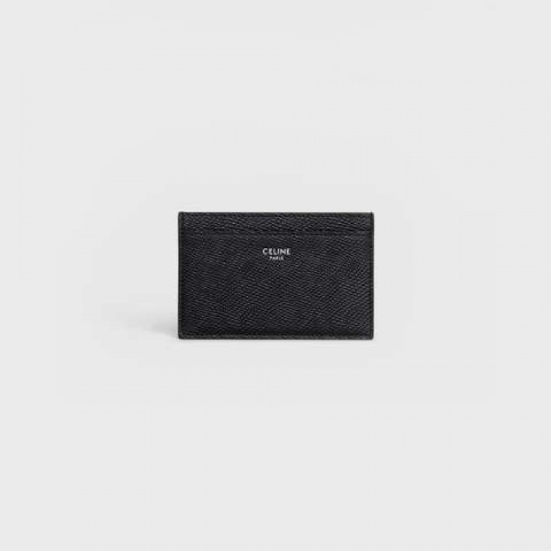 Porte-Carte Celine In Grained Calfskin Noir | CL-591801