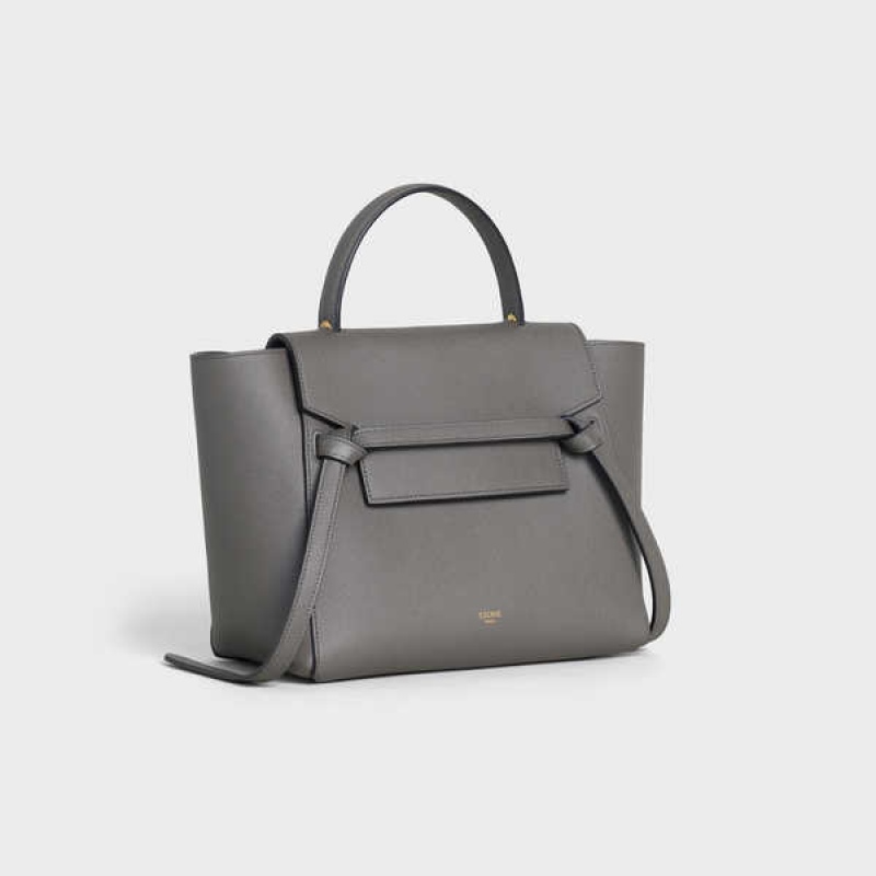 Sac Banane Celine Micro In Grained Calfskin Grise | CL-593062