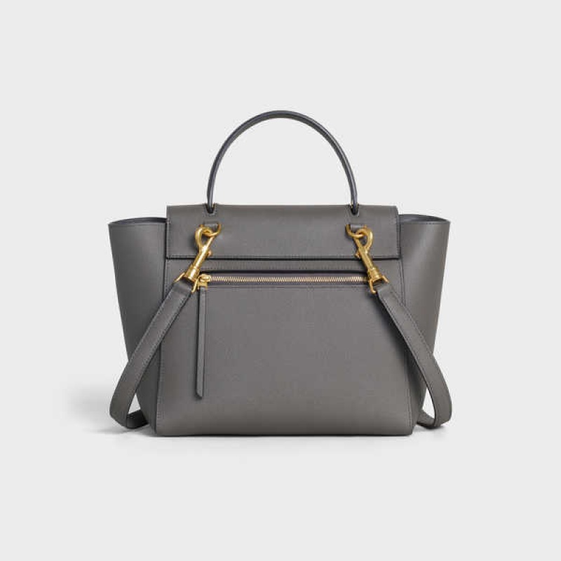 Sac Banane Celine Micro In Grained Calfskin Grise | CL-593062