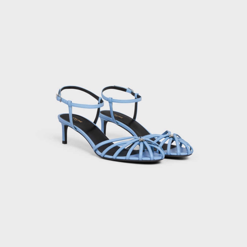 Sandale Celine Triomphe In Calfskin Bleu Clair | CL-592602