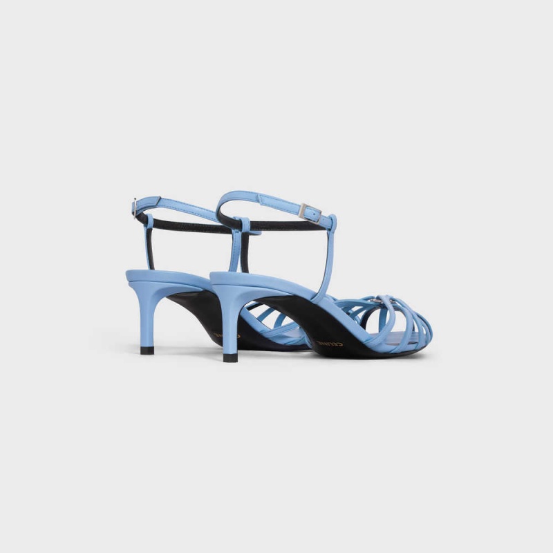 Sandale Celine Triomphe In Calfskin Bleu Clair | CL-592602