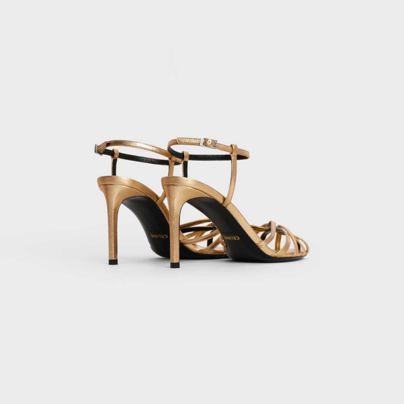 Sandale Celine Triomphe In Laminated Doré | CL-592599