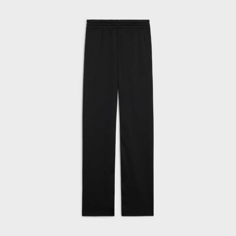 Short Celine Double-faced Jersey Joggers Noir Blanche | CL-592751